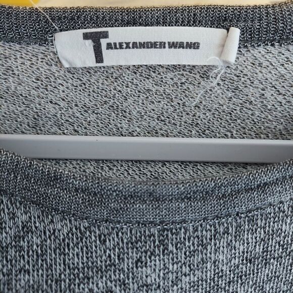 T by Alexander Wang Gray Cotton Pullover - Picture 8 of 11